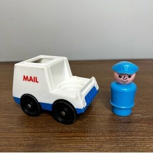 FISHER PRICE Little People Vintage Mail Truck with Mailman